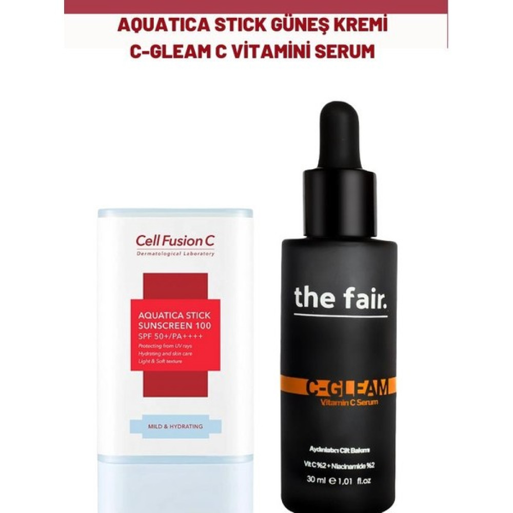 Cell Fusion C Aquatica Stick Güneş Kremi ve The Fair. C Gleam C Vitamini Serumu Set Oto Boyaları Fiyatı