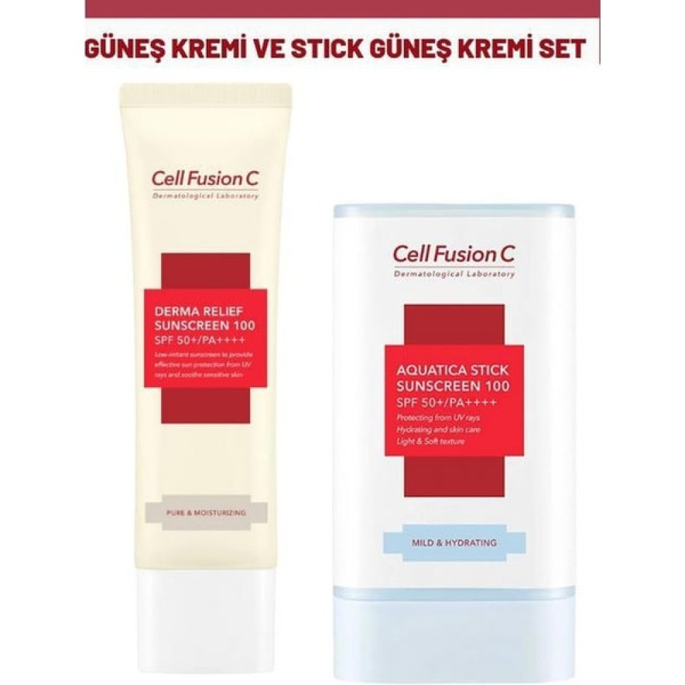 Cell Fusion C Derma Relief 100 Spf 50 /pa Çocuklar ve Yetişkinler Için Güneş Kremi ve Aquatıca Stick Güneş Kremi 19 G Oto Boyaları Fiyatı