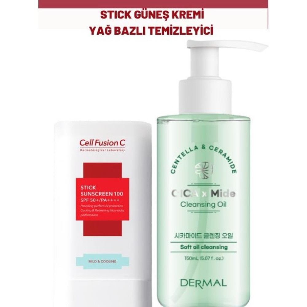Cell Fusion C Stick Güneş Kremi ve Dermal Yağ Bazlı Temizleyici Seti Güneş Kremleri ve Losyonları Fiyatı