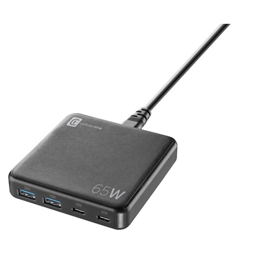 Cellular Line Multipower 4 Portlu Gan 65w Siyah Şarj Cihazı Cep Telefonu Şarj Cihazı Fiyatı