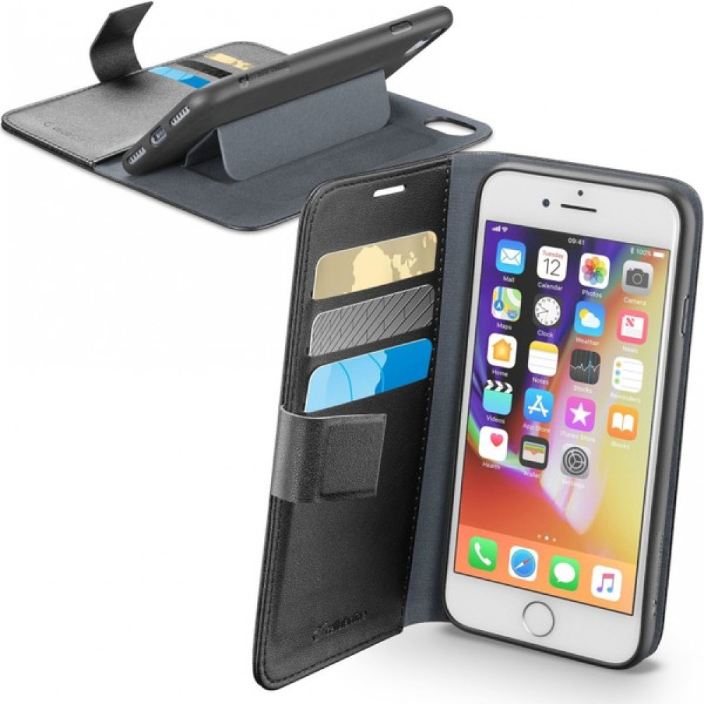 Cellularline iPhone 7/8 BookAgenda Kılıf - Siyah Cep Telefonu Kılıfı Fiyatı