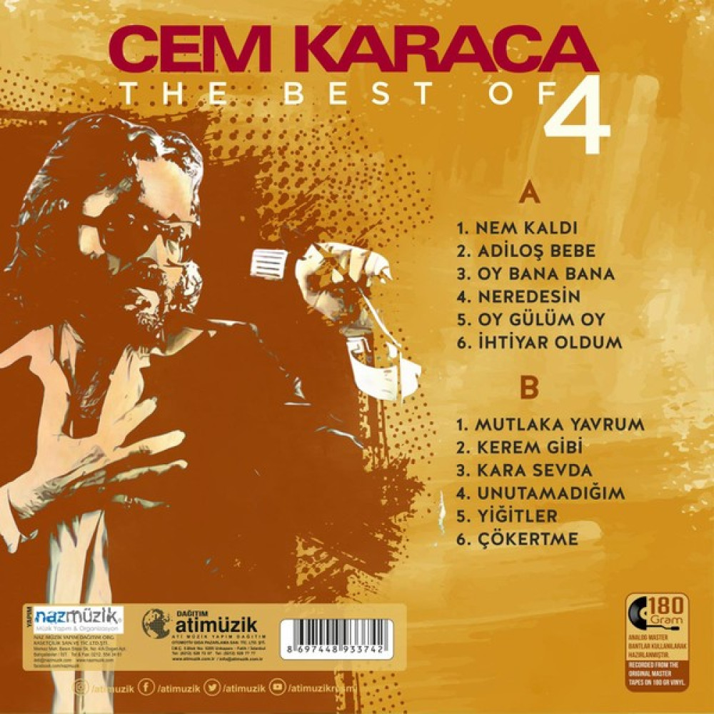 Cem Karaca - The Best Of 4 (Plak) Pikap & Aksesuarları Fiyatı