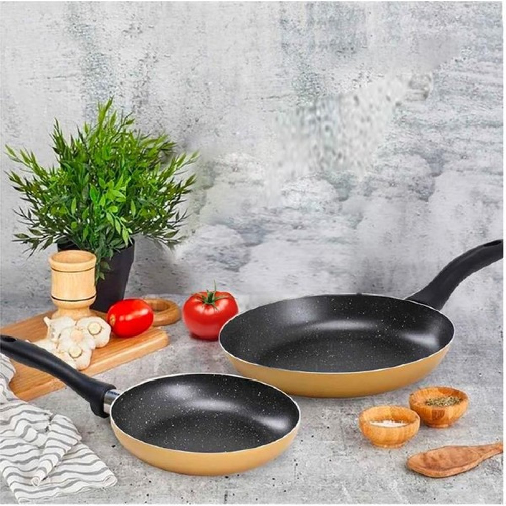 Cem Safran Rengi Tencere 20 cm + Tava 24 cm 2'li Tavalar Fiyatı