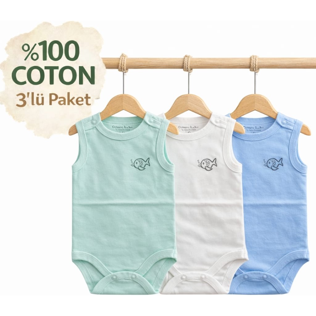 Cemre Yenidoğan Bebek Çıtçıtlı 3 Lü Body %100 Pamuk Giyim & İç Giyim Fiyatı