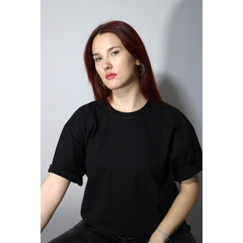Cenga Clothing Baskısız Siyah Unisex T-Shirt Bayan T-shirt Fiyatı
