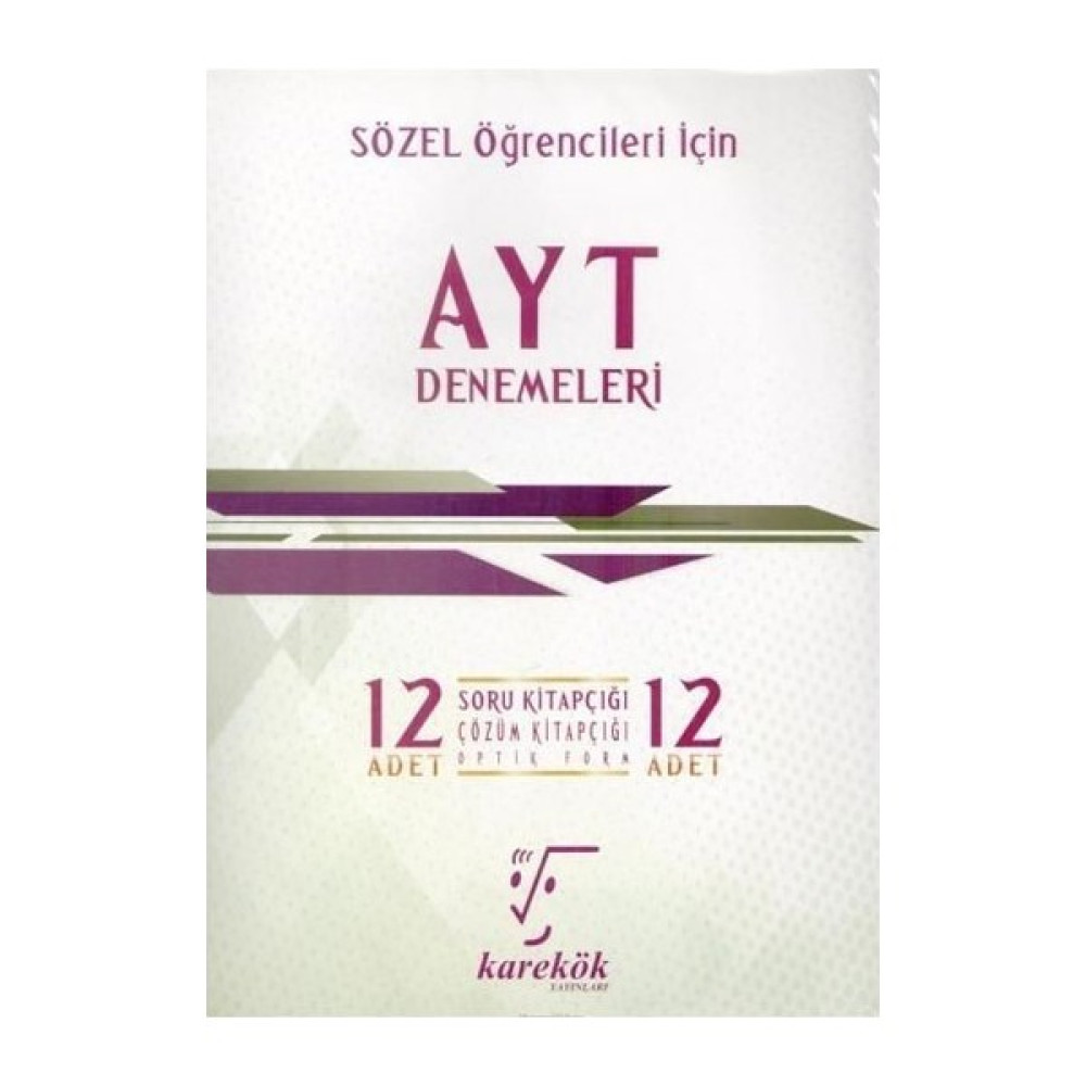 Cengage Learning Emea UK AYT Sözel 12 Li Deneme Sınavı Karekök Yayınları Temel Yeterlilik Testi (TYT) Fiyatı