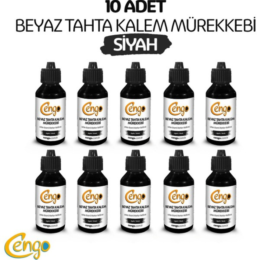 Cengo 10 Adet Tahta Kalemi Mürekkebi 100 ml - Siyah Kalem Kartuşu & Mürekkebi Fiyatı