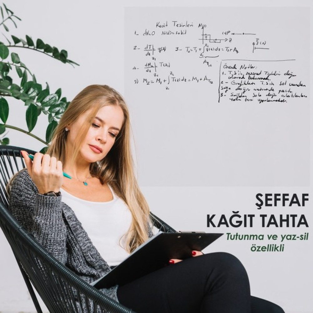 Cengo 2 Adet 100X150 Pratik Akıllı Şeffaf Kağıt Tahta ( 2 Adet Doldurulabilir Tahta Kalemi Hediye ) Yazı Tahtası Kalemi Fiyatı
