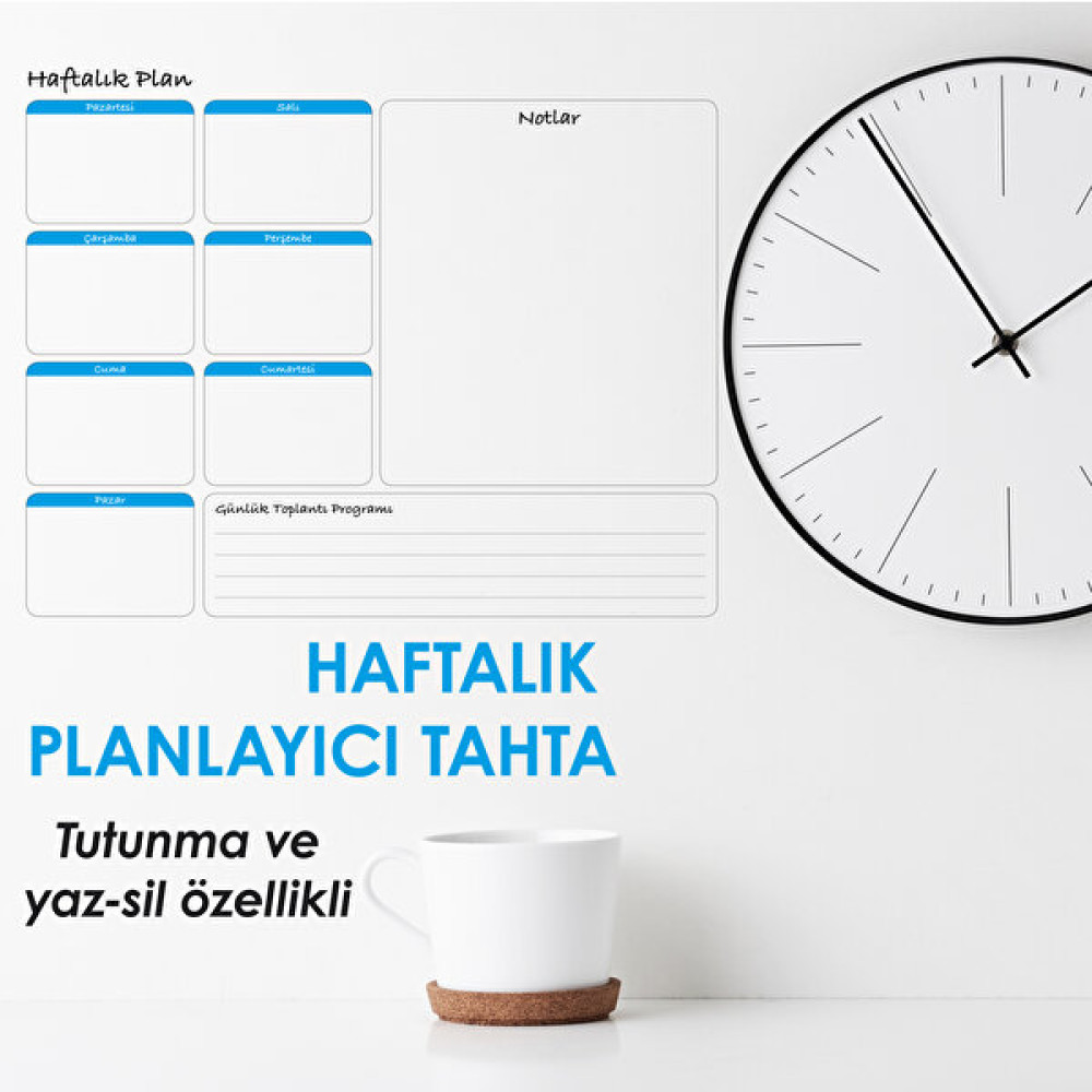 Cengo Haftalık Planlayıcı 72X60 cm Kağıt Tahta Doldurulabilir Silgili Beyaz Tahta Kalemi Yazı Tahtası Kalemi Fiyatı