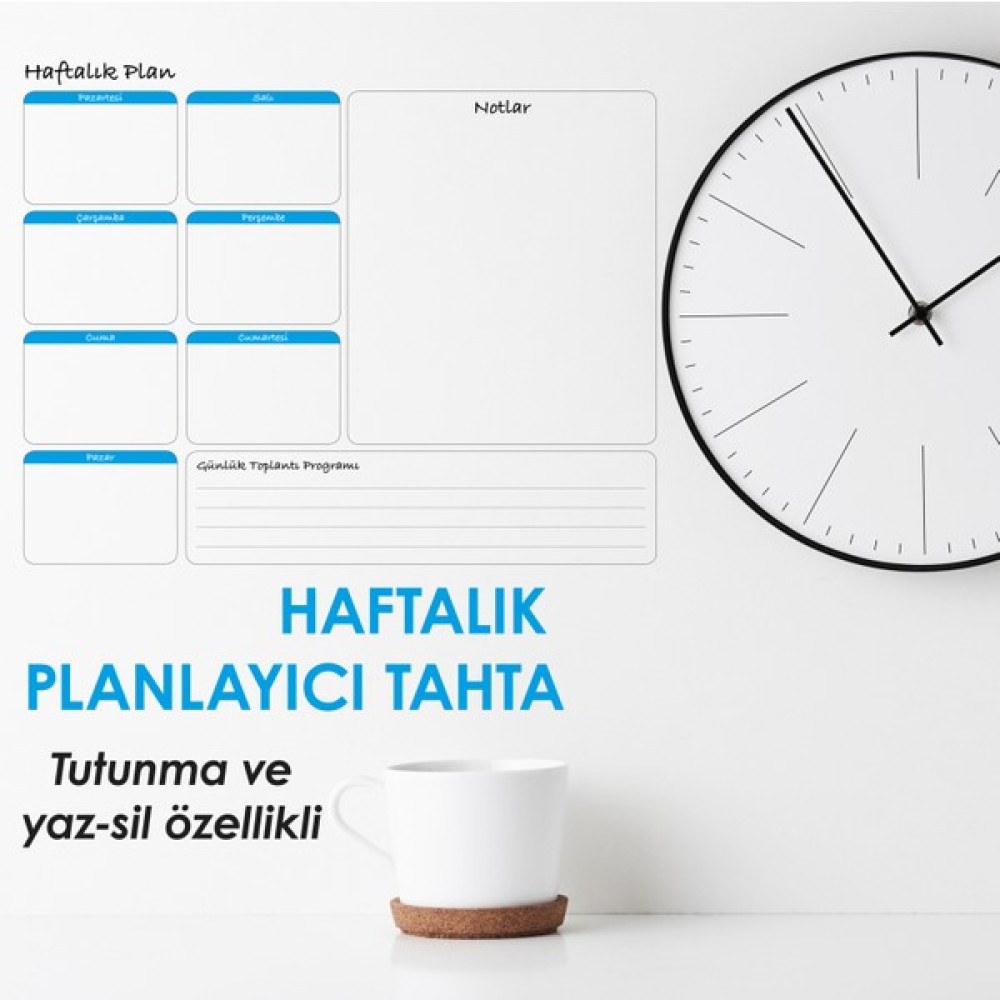 Cengo Haftalık Planlayıcı Takvim Çizelgesi Kağıt Tahta Yazı Tahtası Kalemi Fiyatı
