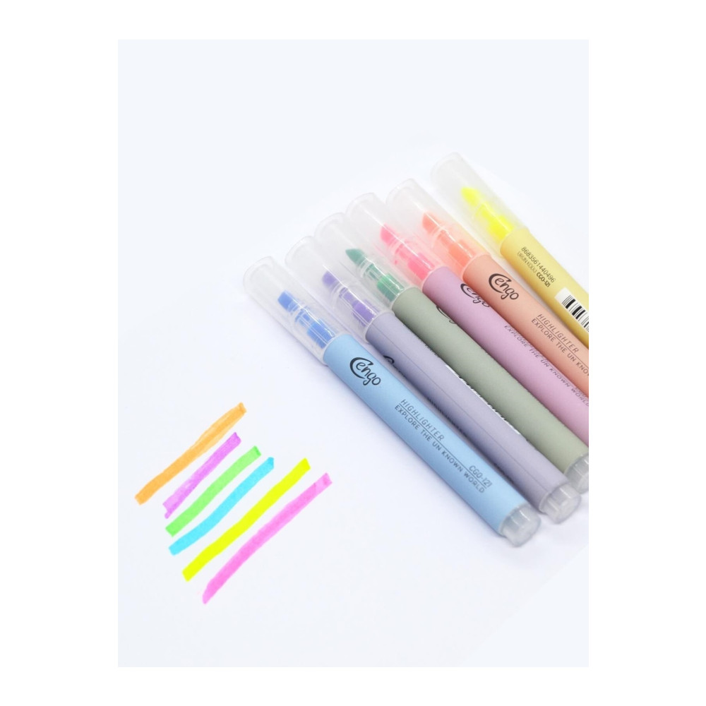 Cengo Highlighter Fosforlu Kalem 6’lı Set- Pastel Renkler Fosforlu Kalem Fiyatı