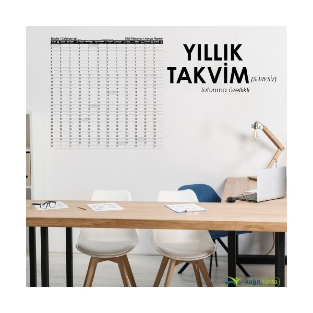 Cengo Yıllık Planlayıcı Takvim Çizelgesi 100X100CM Kağıt Tahta Doldurulabilir Silgili Beyaz Yazı Tahtası Kalemi Fiyatı