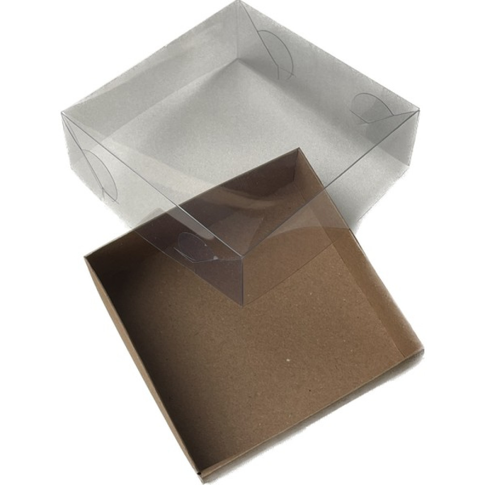 Cennet Store Kraft Asetat Şeffaf Kapaklı Kare Karton Takı Kutusu Kolye & Bileklik Mini Set Kutusu Hazır 9X9X3 - Kırmızı Eşya Saklama Kutusu Fiyatı