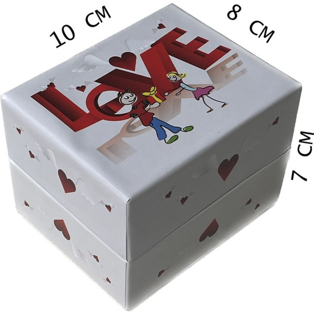 Cennet Store Sevgili Özel Love Yazılı Yastıklı Karton Saat & Takı Kutusu Kolye & Bileklik Mini Set Kutusu 8X10X7 - Kırmızı Eşya Saklama Kutusu Fiyatı