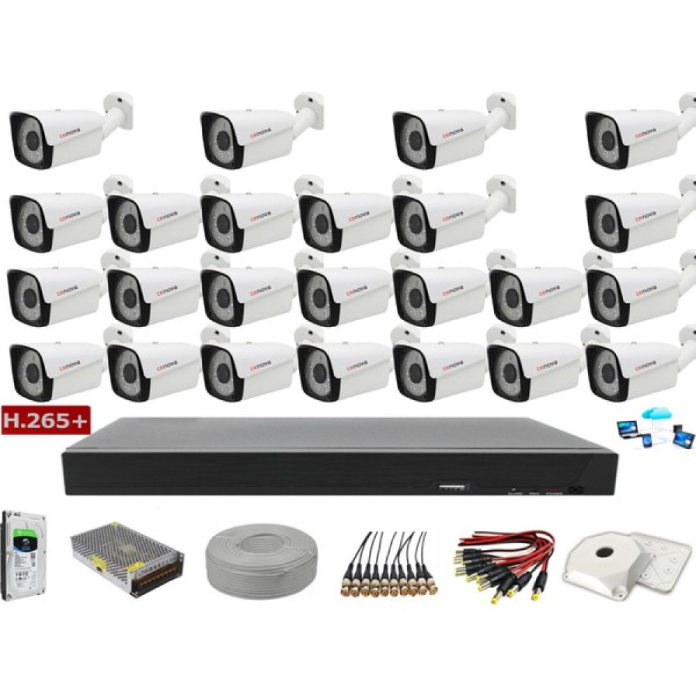 Cenova 24'lü 2mp Ahd Full Set+Harddisk Güvenlik Kamerası Güvenlik Kameraları Fiyatı
