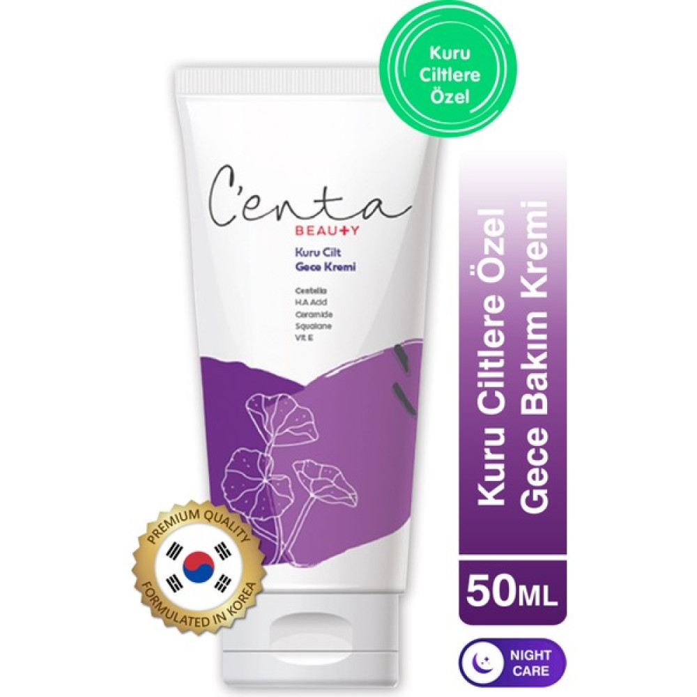 C'enta Beauty Kuru Ciltlere Özel Gece Kremi 50ML - Cica Krem - Cica Krem Nemlendiriciler Fiyatı