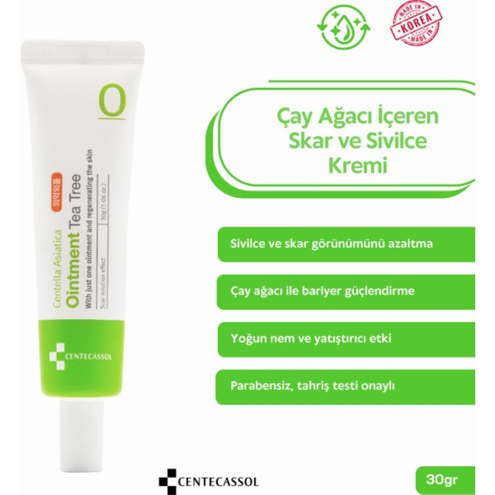 Centecassol Çay Ağacı Özü Içeren Akne ve Komedon Karşıtı, Onarıcı, Nemlendirici, Besleyici Krem Akne ve Sivilce Bakımı Fiyatı