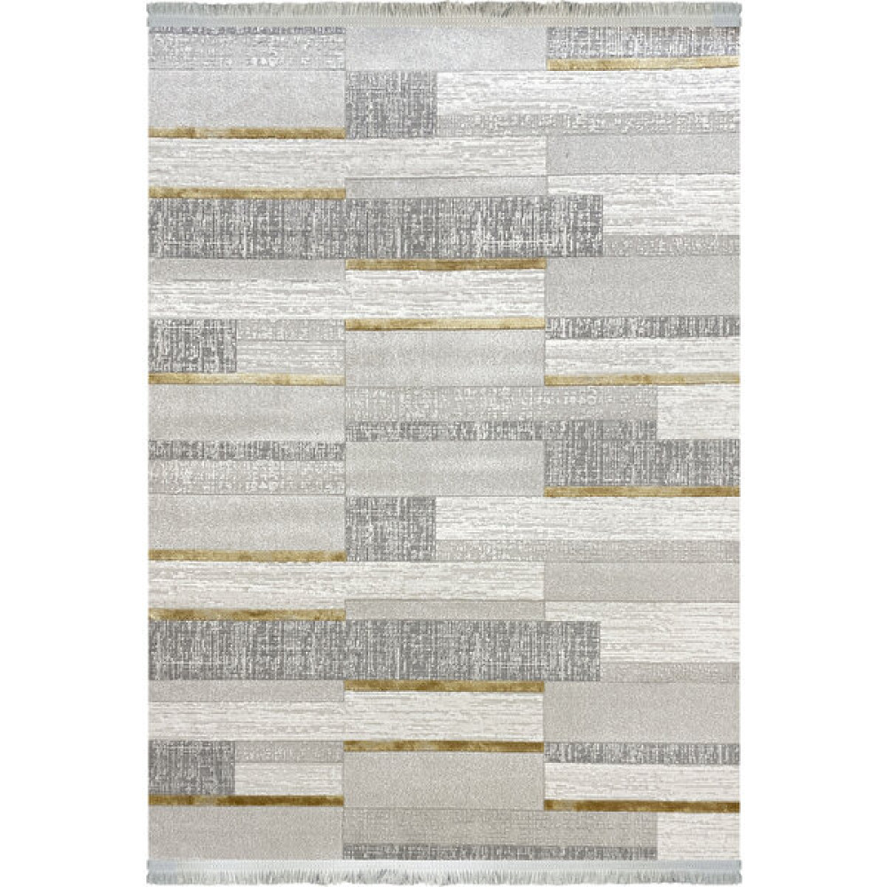 Centro Home&living Bambi Serisi Modern Dokuma Halı CT2005 - 100 x 200 cm - Krem - Gold Salon Halısı Fiyatı