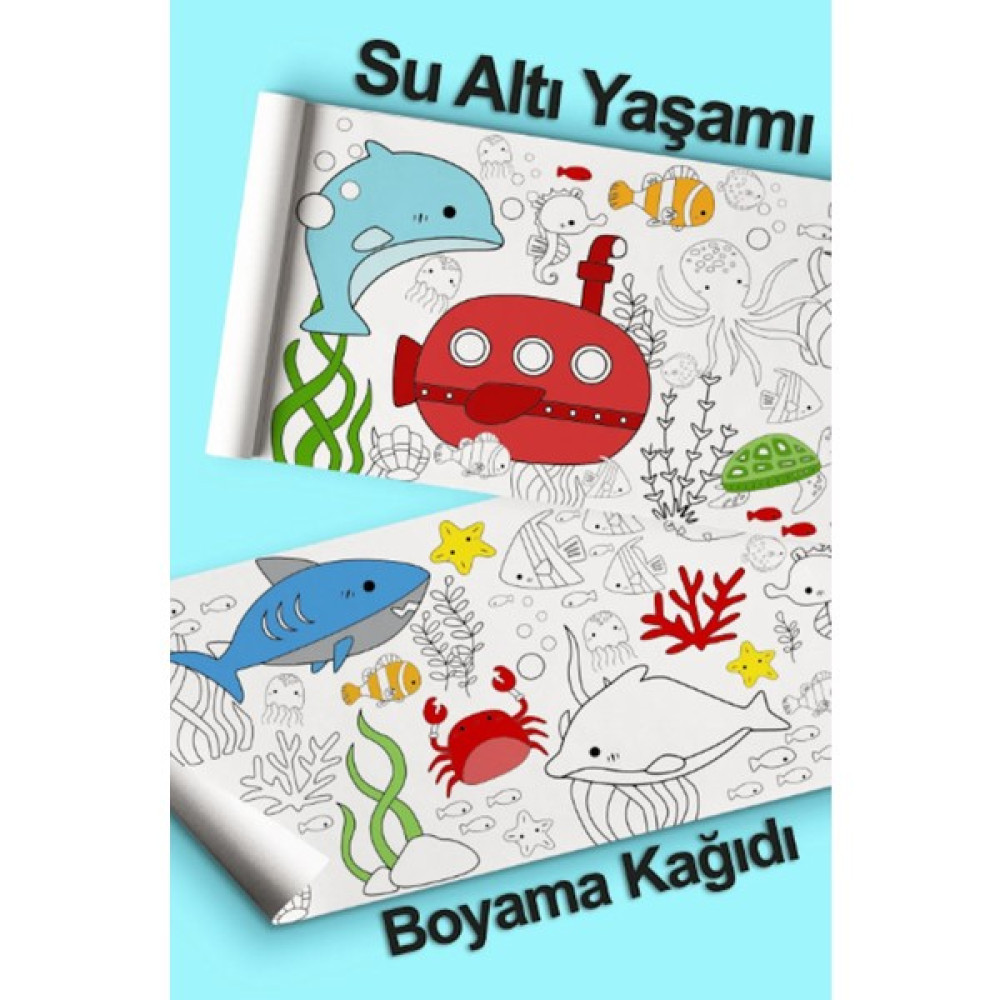 Ceo Design Deniz ve Sualtı Yaşamı Temalı 2.5 Metre Dev Boyama Kağıdı Resim Defteri Fiyatı