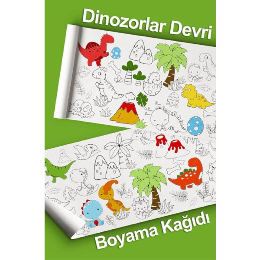 Ceo Design Dinozor Temalı Çocuk Anaokulu ve Kreşler Için Dev Boyama Kağıdı 2.5 Metre Resim Defteri Fiyatı