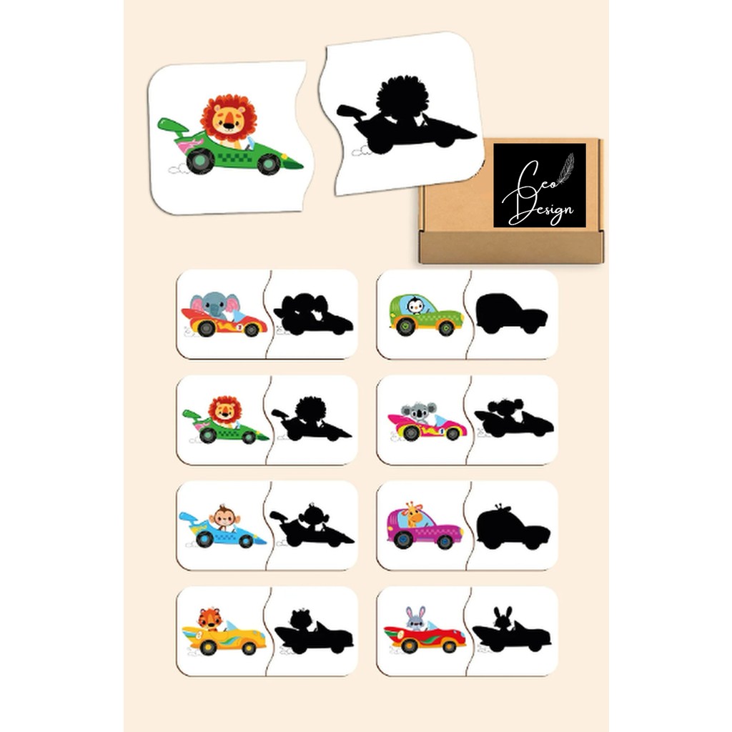 Ceo Design Gölgemi Bul Bebek Puzzle Eşleştirme Oyunu Ahşap 6 - 24 Aylık Bebekler Için Anne Bebek Oyuncak Fiyatı