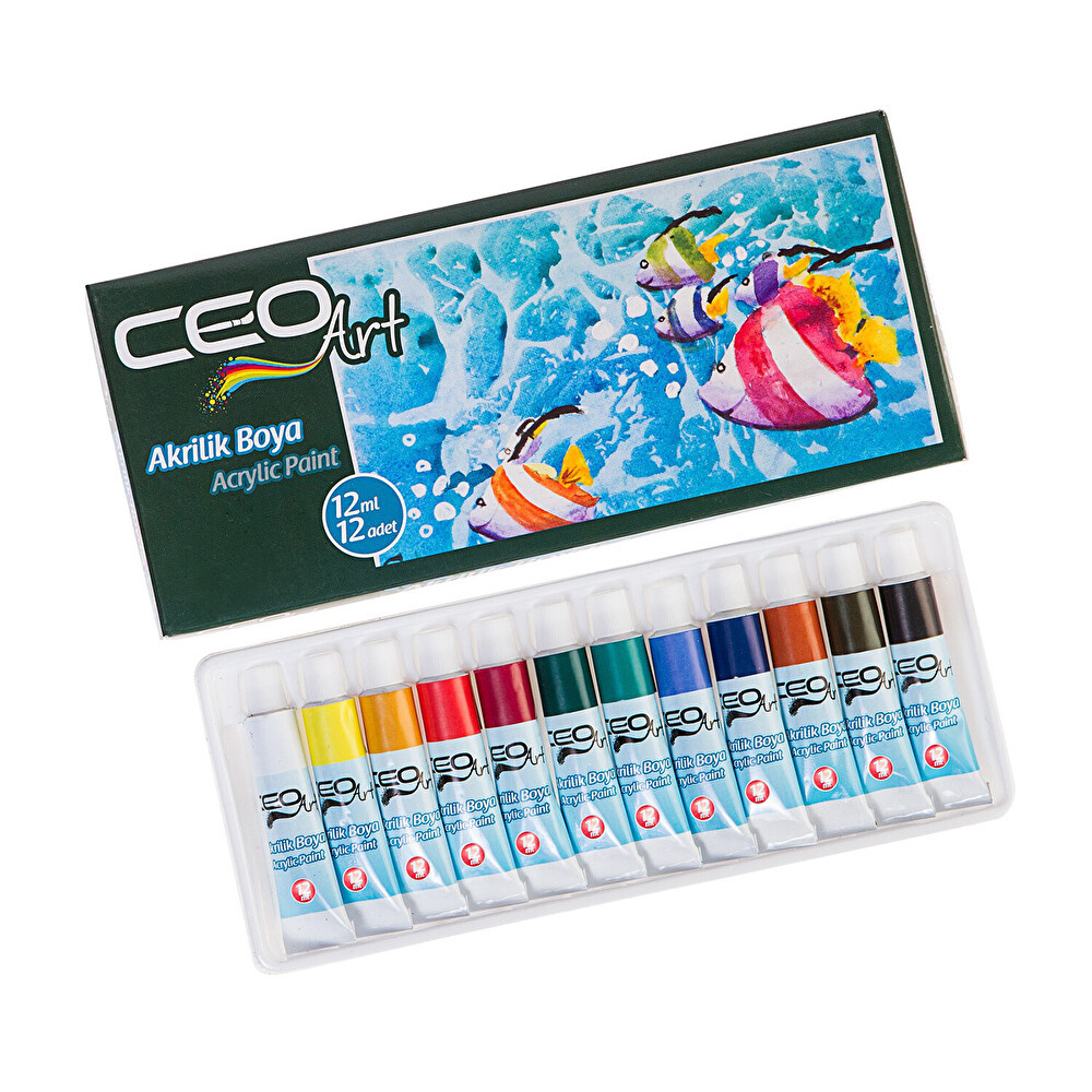 Ceoart Akrilik Boya 12 Renk 12ml Resim Yağlı Boya Fiyatı