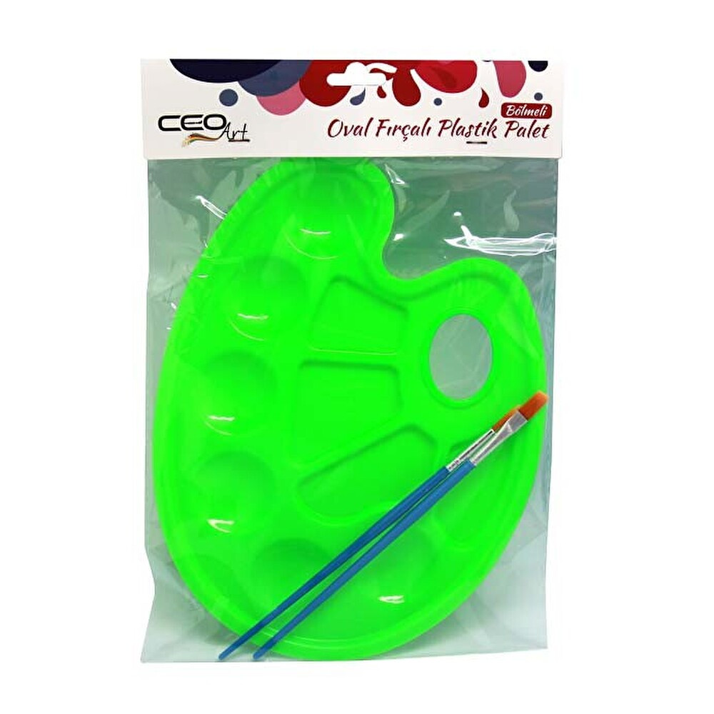 Ceoart Oval Plastik Palet ve Fırça Seti Yardımcı Malzeme Fiyatı