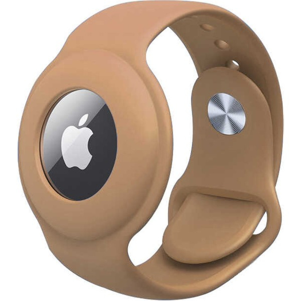 Cep Case Apple Airtag Kordon Bileklik Silikon Kılıf - Gold Cep Telefonu Kılıfı Fiyatı