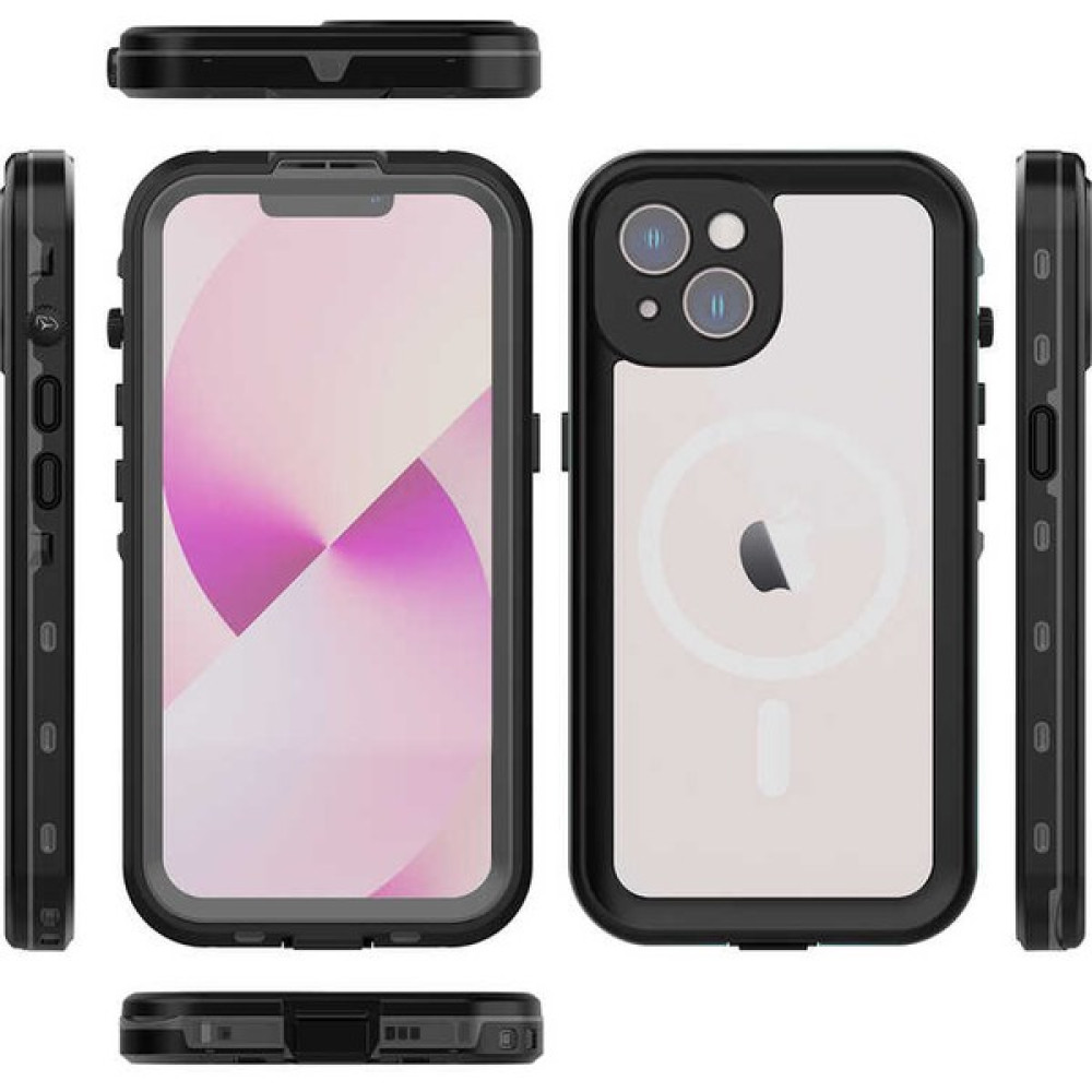 Cep Case Apple iPhone 14 Plus Kılıf Su Geçirmez High Quality Waterproof Orjinal Kalıp Shockproof Kapak - Siyah Cep Telefonu Kılıfı Fiyatı