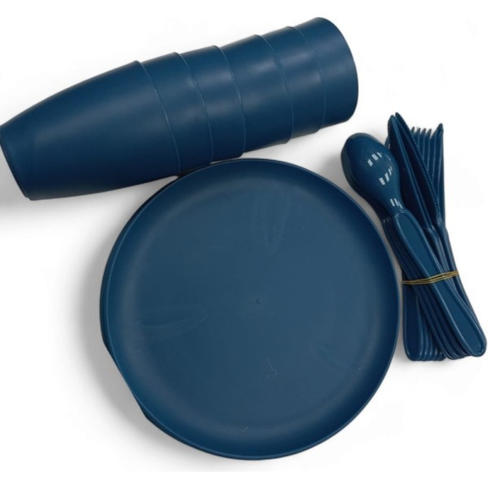 Cep Home Cephome Yuvarlak Plastik 6'lı Piknik Tabakseti - Mavi Mangal & Barbekü Malzemeleri Fiyatı
