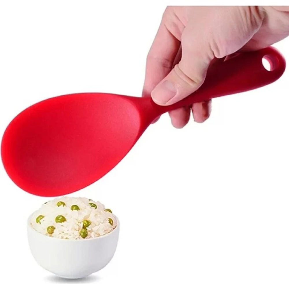 Cep Home Ivory Silikon Geniş Pilav Kaşığı (22.5cm) - Kırmızı Çatal / Kaşık / Bıçak Takımları Fiyatı
