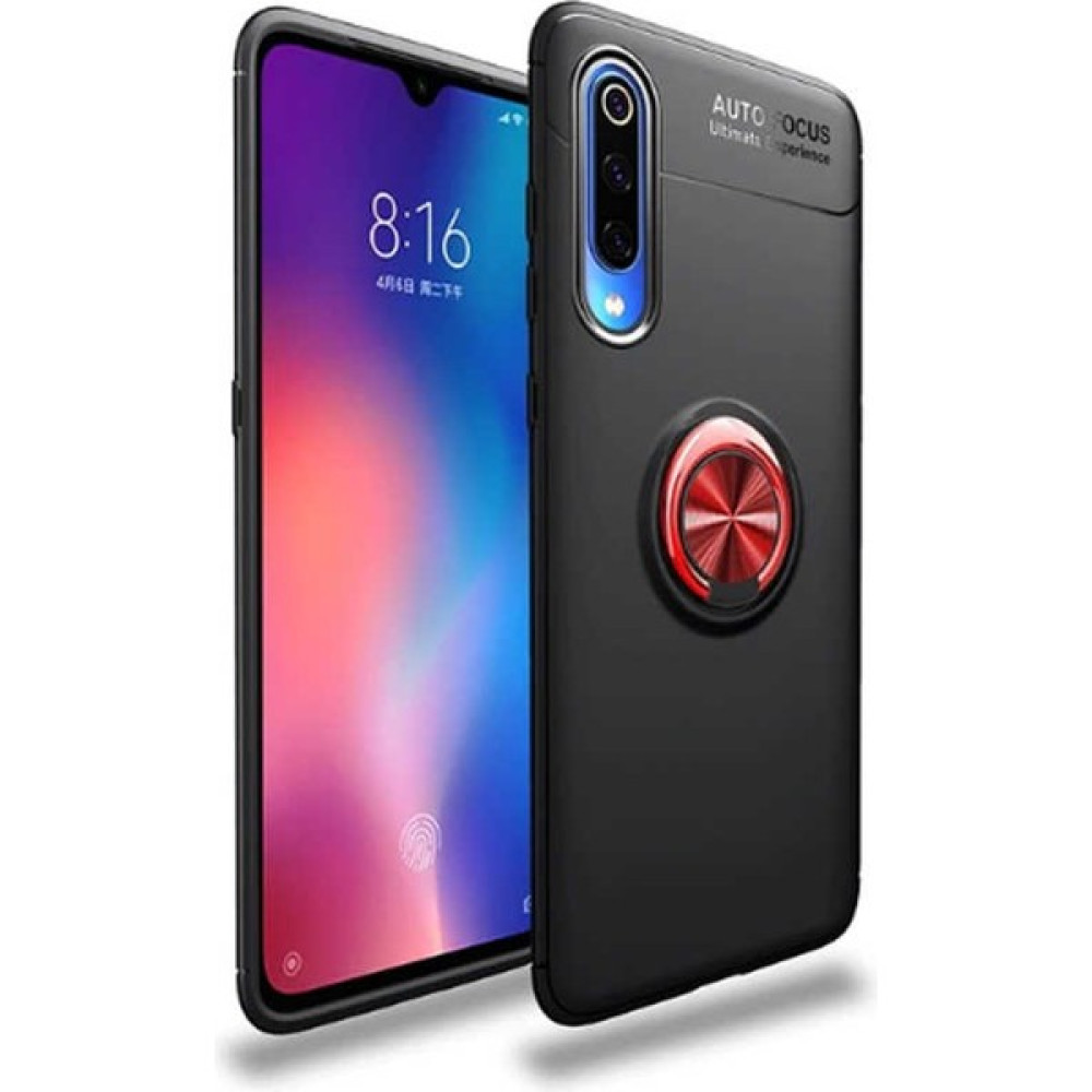 Cep Prime Cepprime Samsung A50 Yüzüklü Mıknatıslı Stantlı Mat Parmak Izi Bırakmayan Darbe Emici Kılıf - Siyah - Kırmızı Cep Telefonu Kılıfı Fiyatı