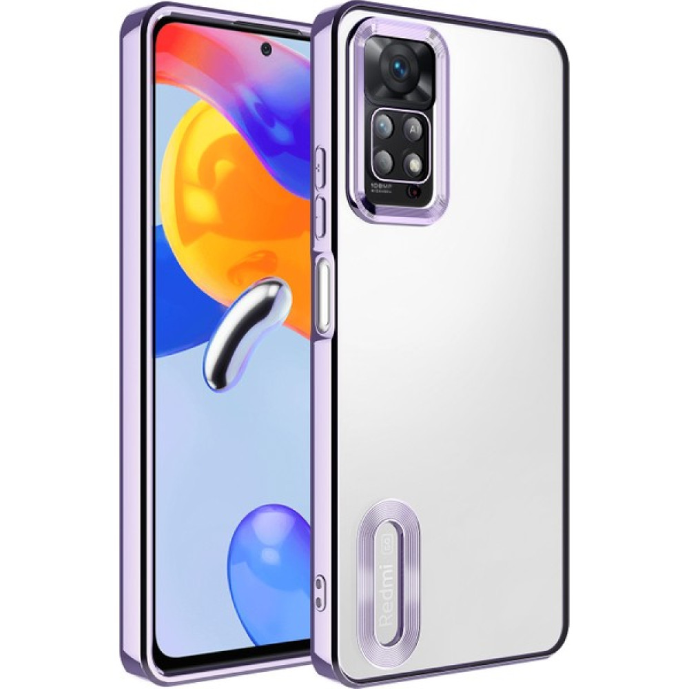 Cep Prime Xiaomi Redmi Note 11 Pro 5g Kılıf Darbe Emici Logo Gösteren Kamera Koruyuculu Kapak - Lila Cep Telefonu Kılıfı Fiyatı