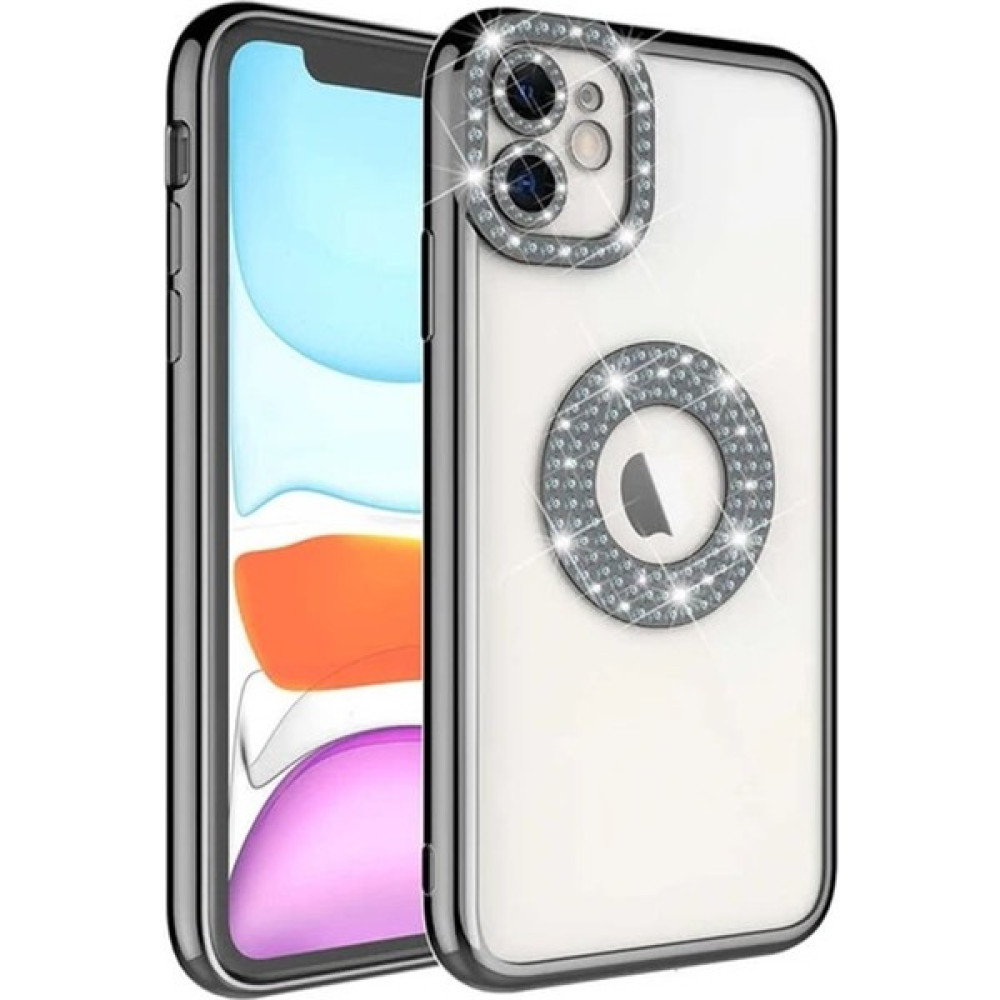 Cepaxesuar iPhone11 Pro Kılıf Lens Korumalı Logosu Açık Taşlı Silikon Kapak - iPhone 11 Pro - Siyah Cep Telefonu Kılıfı Fiyatı