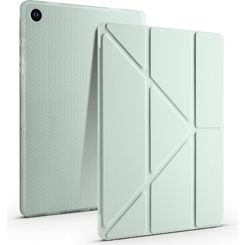 CepLab Samsung Galaxy Tab A9 Plus SM-X210/X215 11 Inç Kılıf Kalem Bölmeli Silikon Smart Cover Tablet Kılıfı - Fıstık Yeşili Tablet Kılıfı Fiyatı