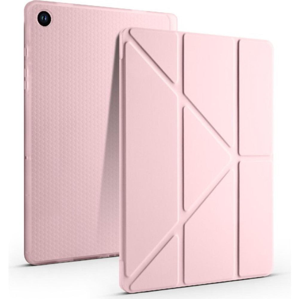 CepLab Samsung Galaxy Tab A9 Plus SM-X210/X215 11 Inç Kılıf Kalem Bölmeli Silikon Smart Cover Tablet Kılıfı - Rose Gold Tablet Kılıfı Fiyatı