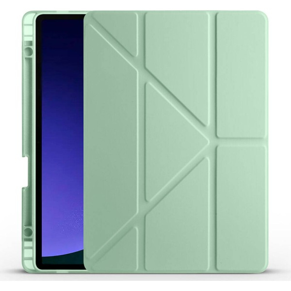 CepLab Samsung Galaxy Tab S9 Fe SM-X510 10.9 Inç Kılıf Kalem Bölmeli Silikon Smart Cover Tablet Kılıfı - Açık Yeşil Tablet Kılıfı Fiyatı