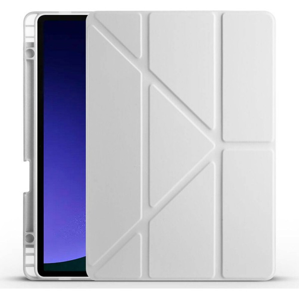 CepLab Samsung Galaxy Tab S9 Fe SM-X510 10.9 Inç Kılıf Kalem Bölmeli Silikon Smart Cover Tablet Kılıfı - Gri Tablet Kılıfı Fiyatı