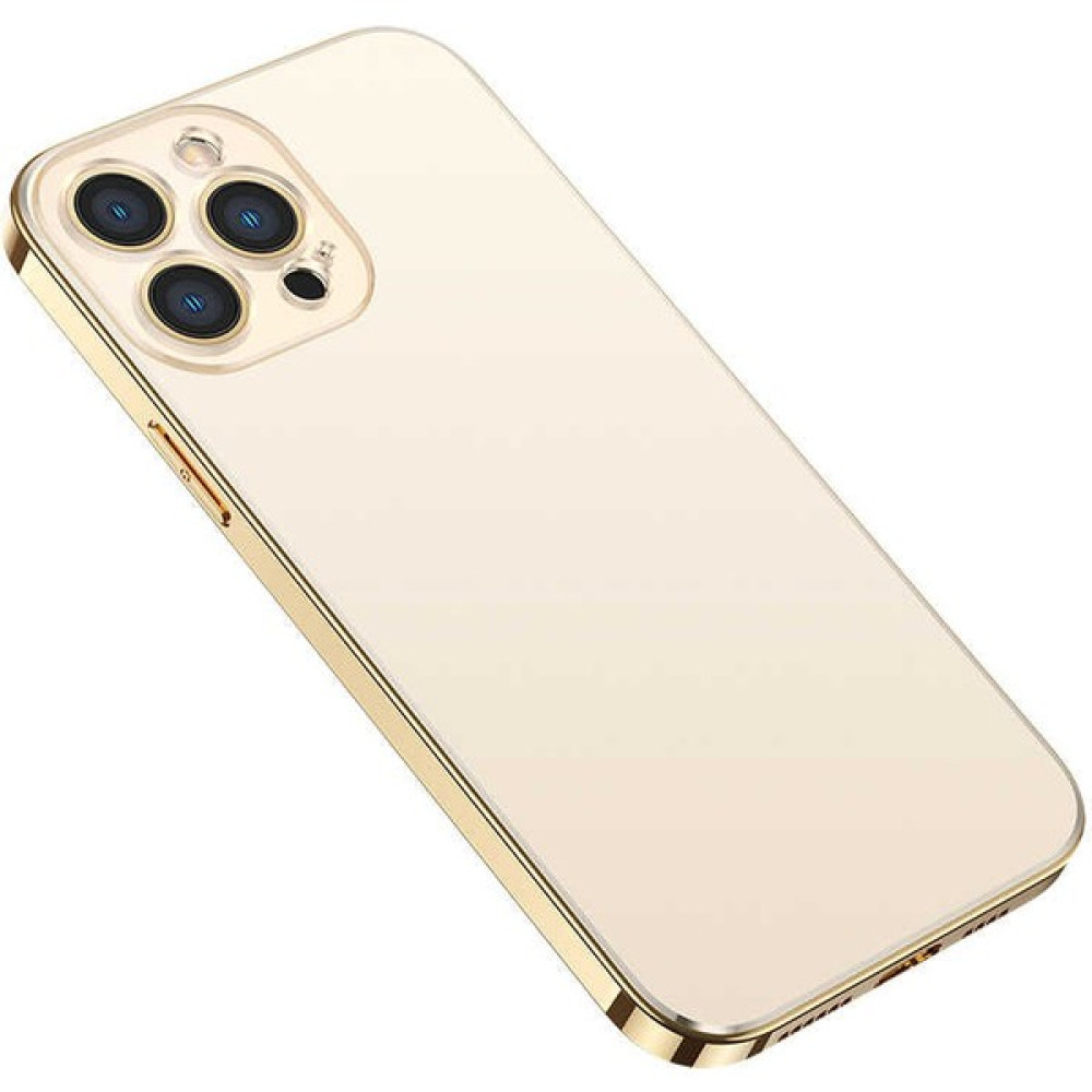 Ceponya Apple iPhone 12 Pro Max Kılıf Kenarları Renkli Magsafe Kamera Koruma Silikon - Gold Cep Telefonu Kılıfı Fiyatı