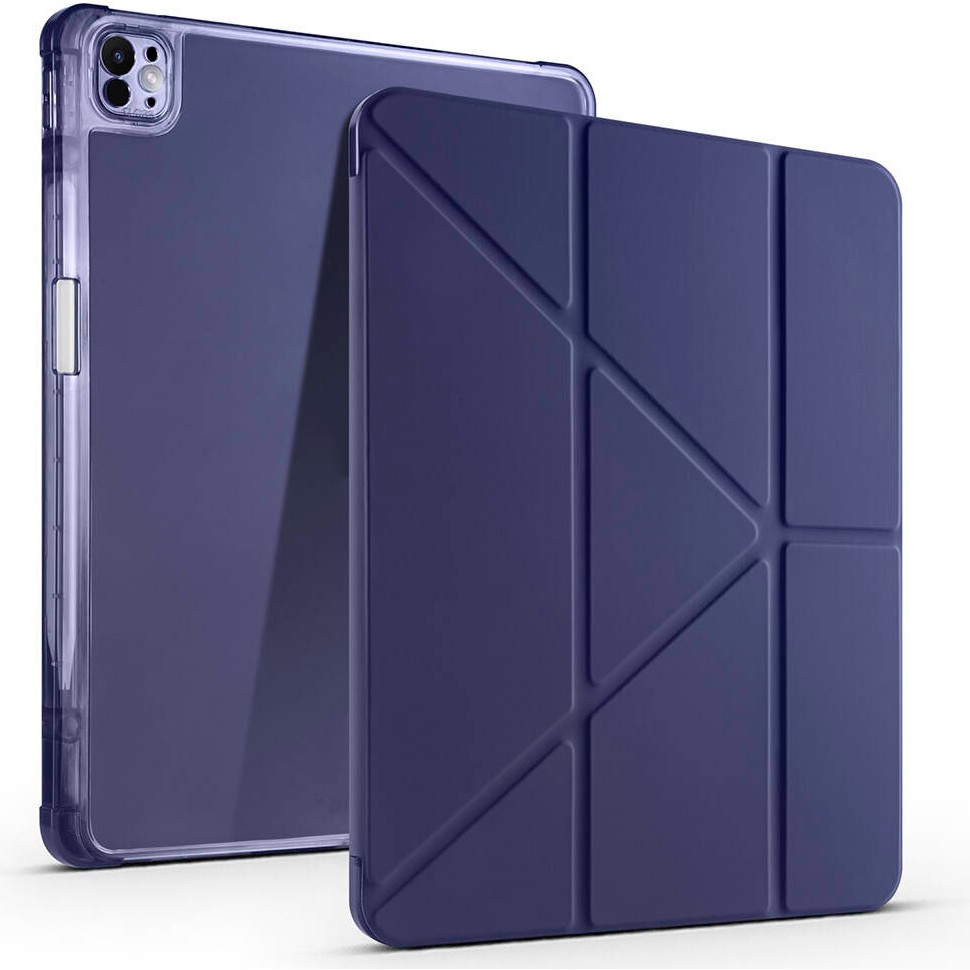 Ceponya iPad Pro 13 2025 M5 Tablet Kılıf Kalem Bölmeli Standlı Lüx Smart Cover - Lacivert Tablet Kılıfı Fiyatı