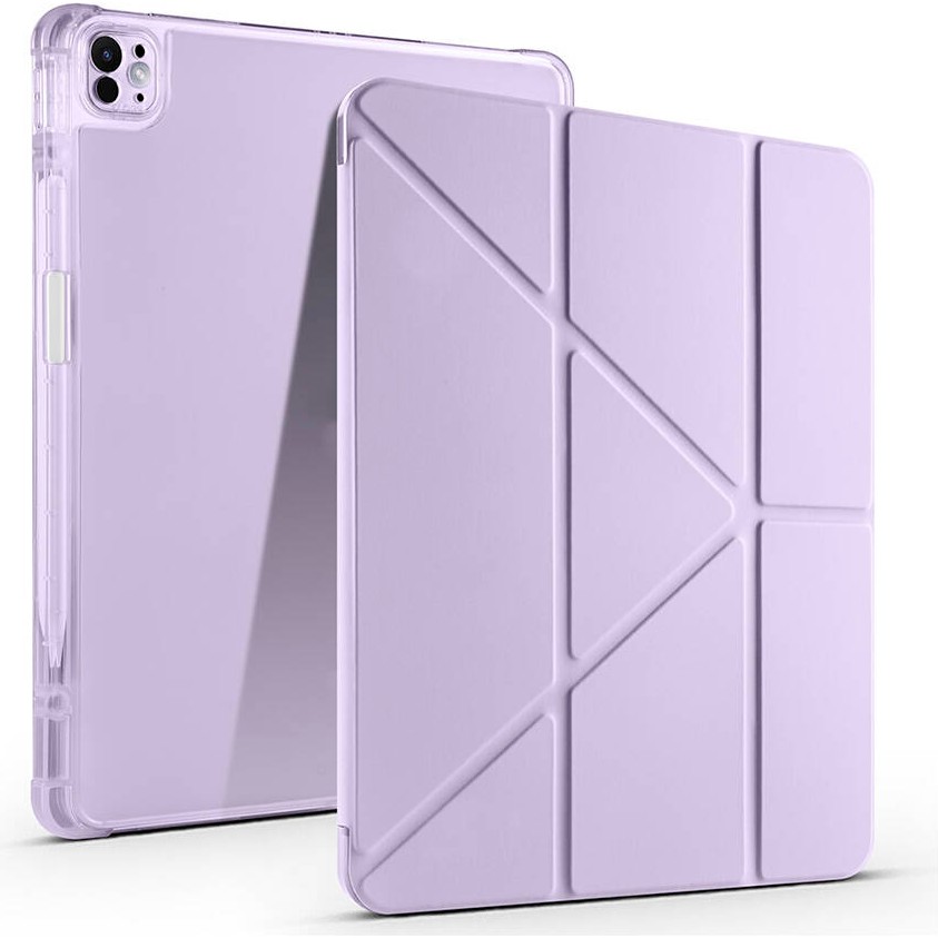 Ceponya iPad Pro 13 2025 M5 Tablet Kılıf Kalem Bölmeli Standlı Lüx Smart Cover - Lila Tablet Kılıfı Fiyatı