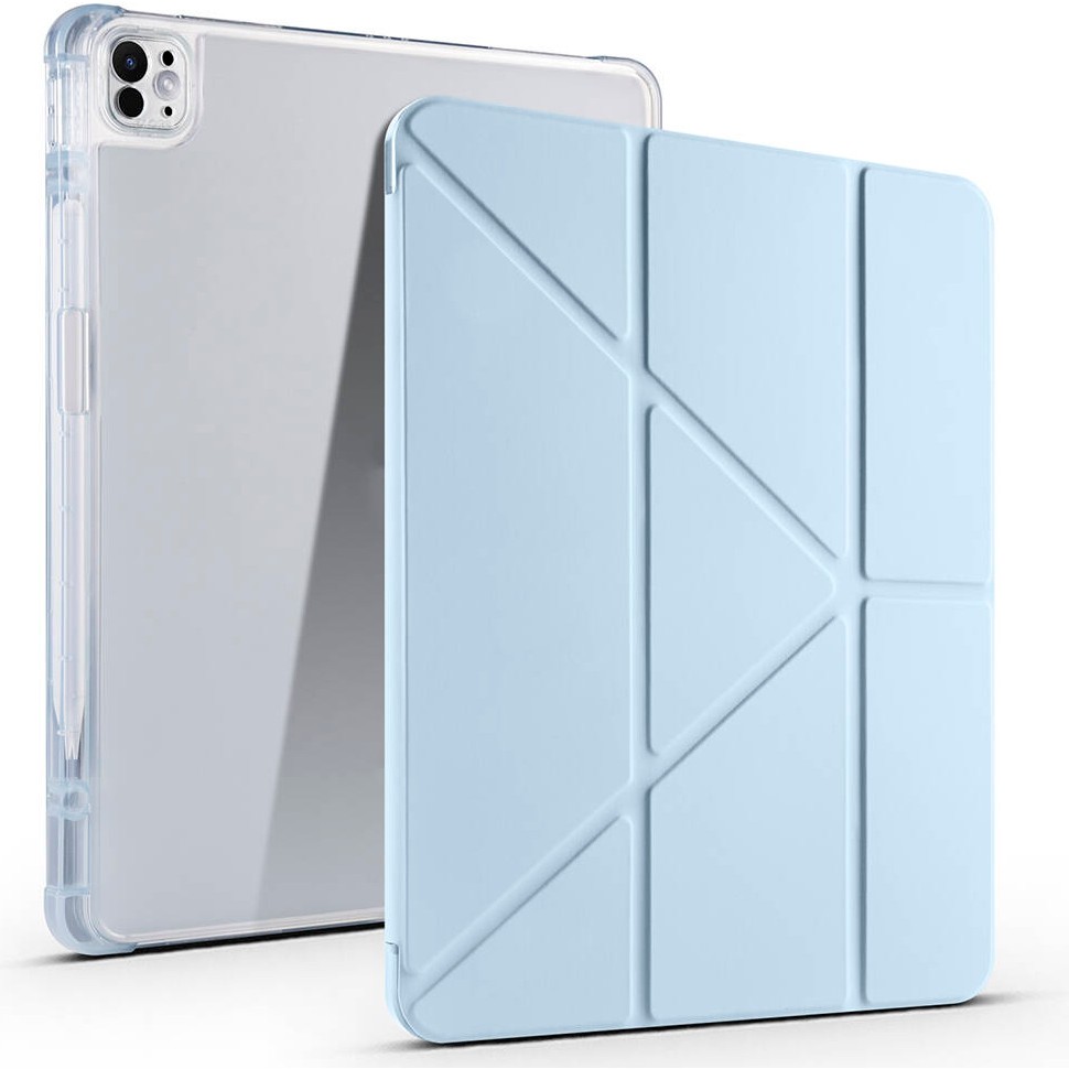 Ceponya iPad Pro 13 2025 M5 Tablet Kılıf Kalem Bölmeli Standlı Lüx Smart Cover - Mavi Tablet Kılıfı Fiyatı