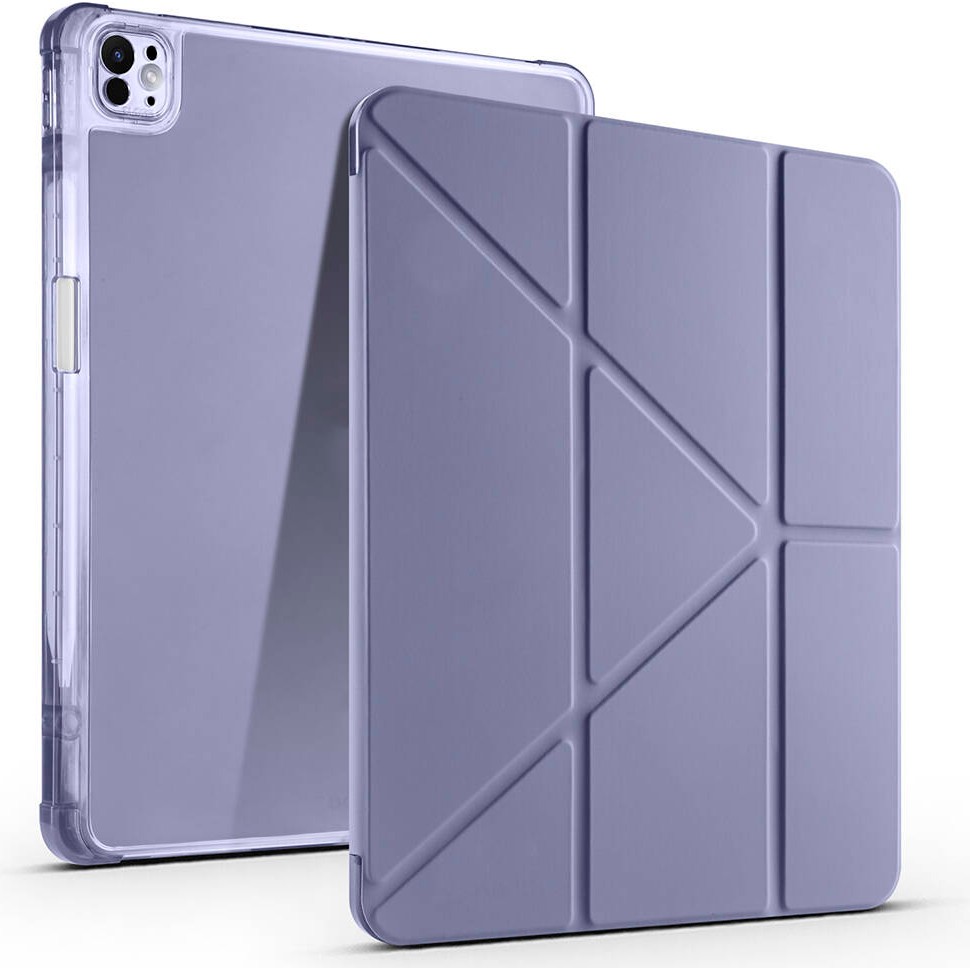 Ceponya iPad Pro 13 2025 M5 Tablet Kılıf Kalem Bölmeli Standlı Lüx Smart Cover - Mor Tablet Kılıfı Fiyatı
