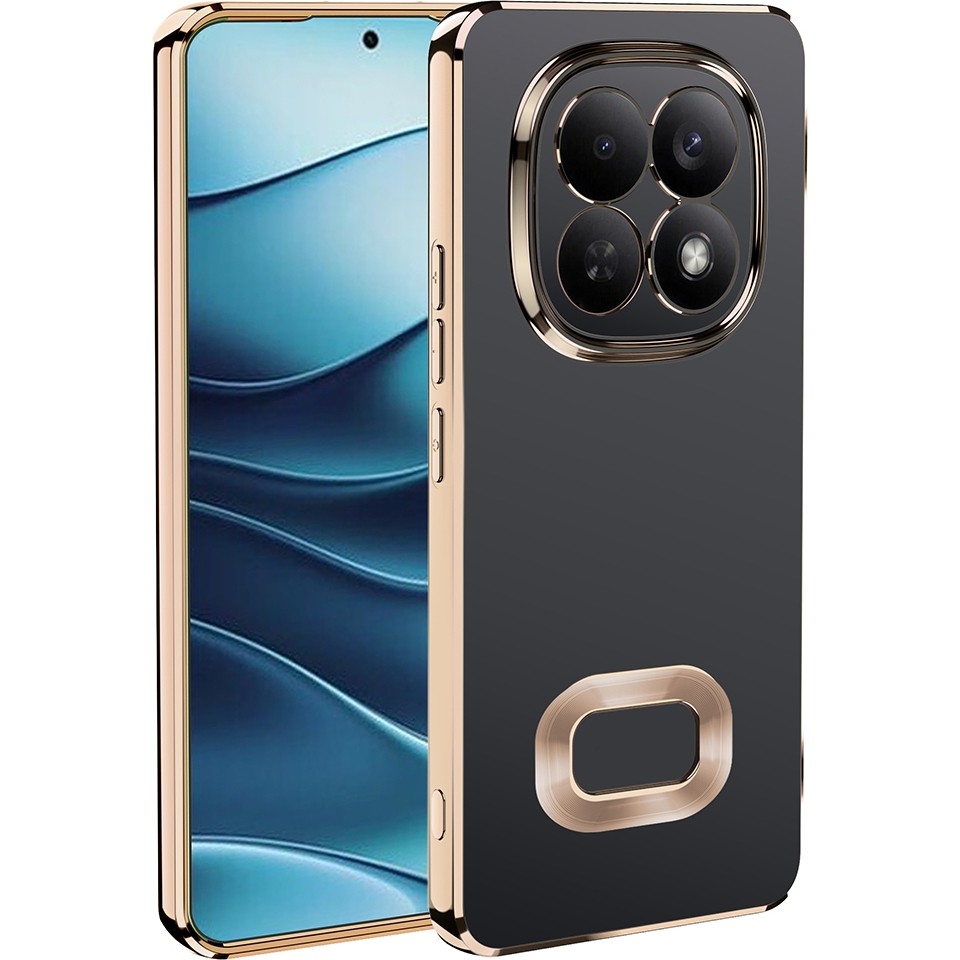 Ceponya Redmi Note 15 Pro 4g Kılıf Köşeleri Renkli Şeffaf Kamera Korumalı Silikon Luxury Kapak - Gold Diğer Fiyatı