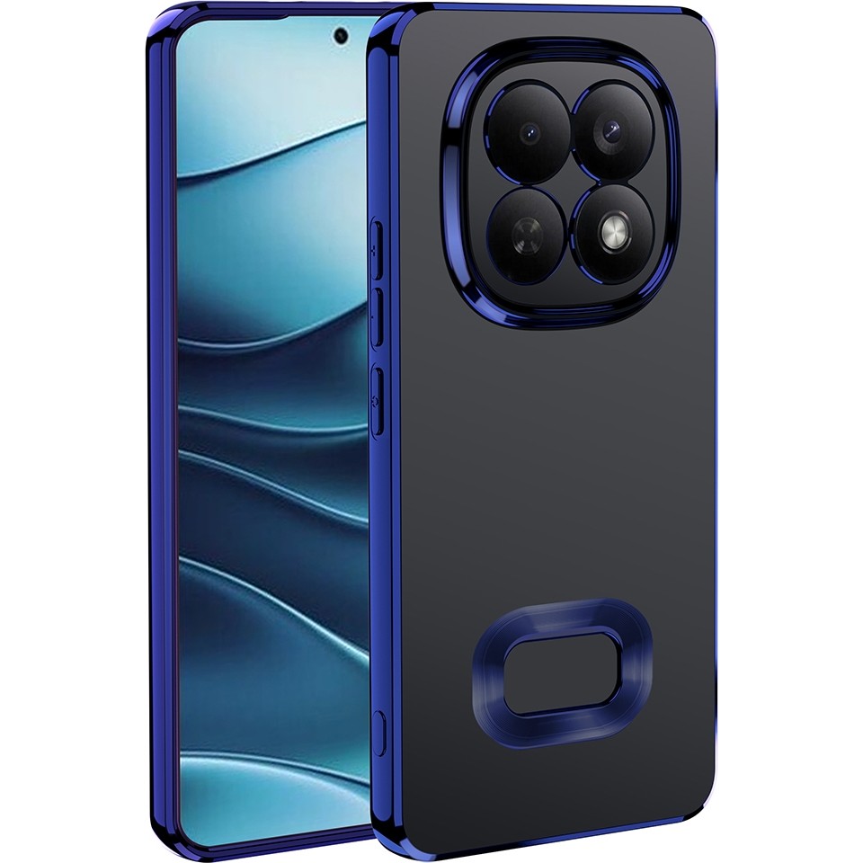Ceponya Redmi Note 15 Pro 4g Kılıf Köşeleri Renkli Şeffaf Kamera Korumalı Silikon Luxury Kapak - Lacivert Diğer Fiyatı