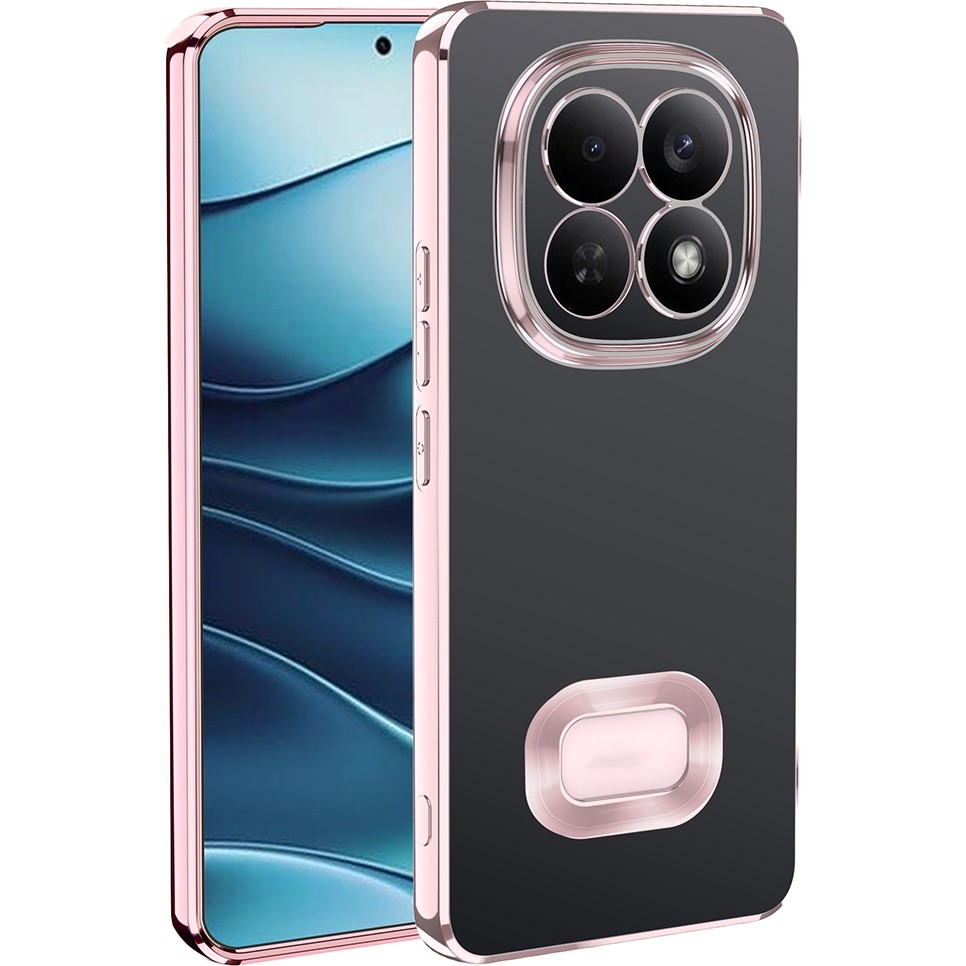 Ceponya Redmi Note 15 Pro 4g Kılıf Köşeleri Renkli Şeffaf Kamera Korumalı Silikon Luxury Kapak - Rose Gold Diğer Fiyatı