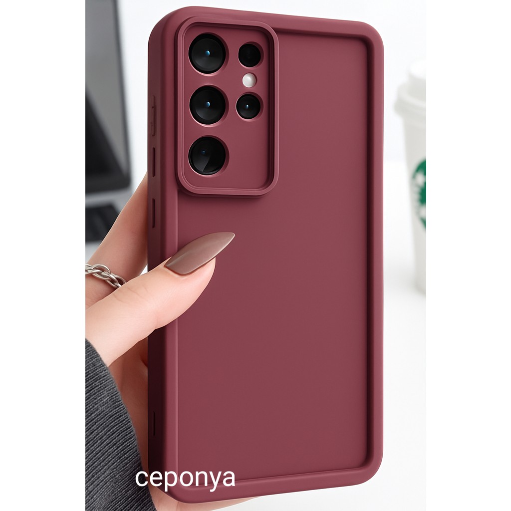Ceponya Samsung Galaxy S25 Ultra Kılıf Kamera Korumalı Ananas Silikon Kapak - Mürdüm Cep Telefonu Kılıfı Fiyatı