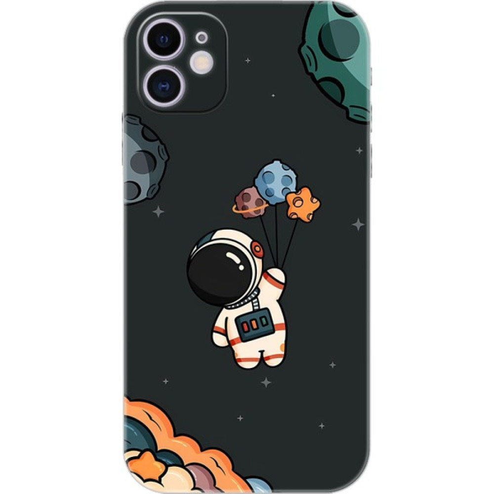 Ceppare Apple iPhone 11 Kılıf Desen Baskılı Silikon Astronot STK:628 - Desenli Cep Telefonu Kılıfı Fiyatı