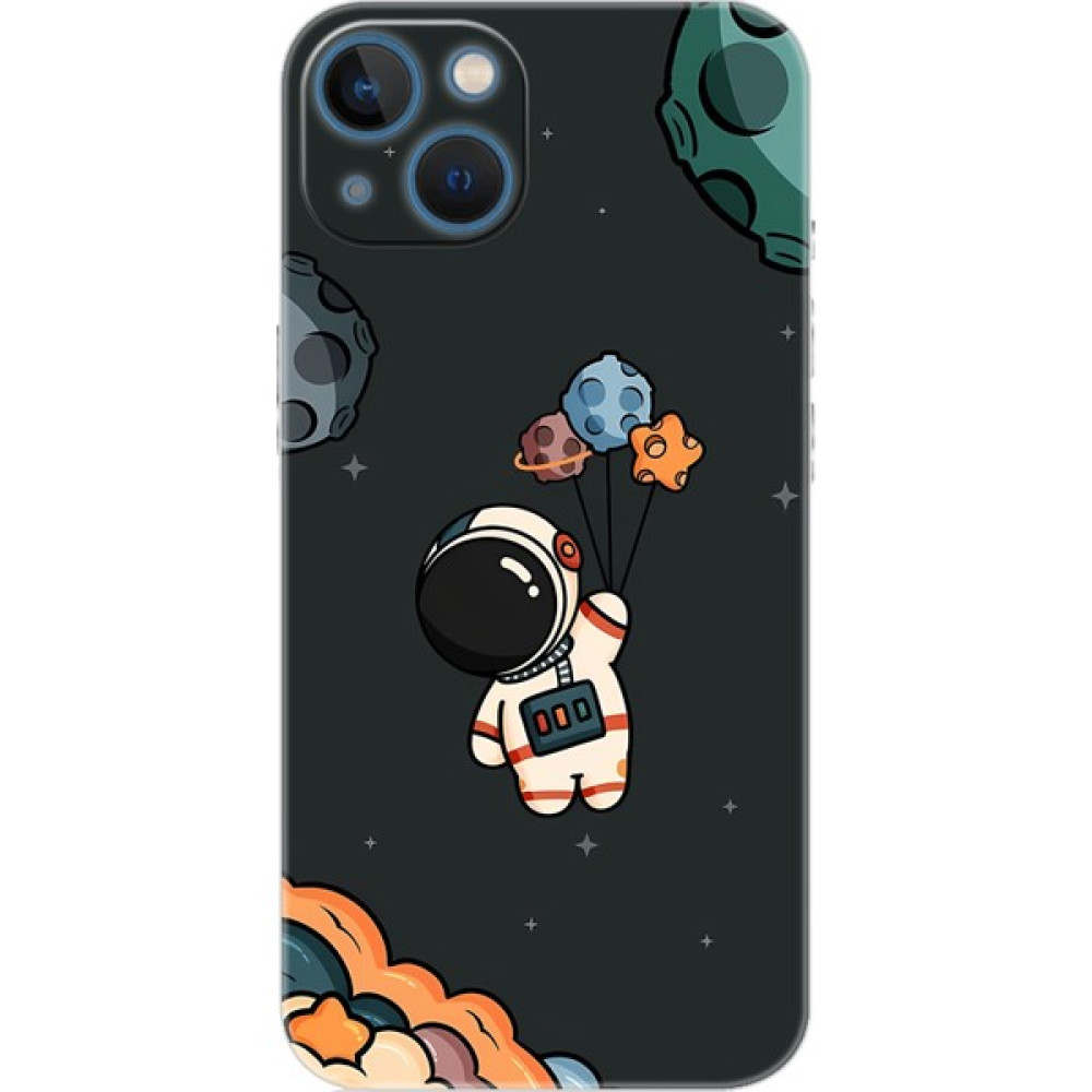 Ceppare Apple iPhone 13 Kılıf Desen Baskılı Silikon Astronot STK:628 - Desenli Cep Telefonu Kılıfı Fiyatı