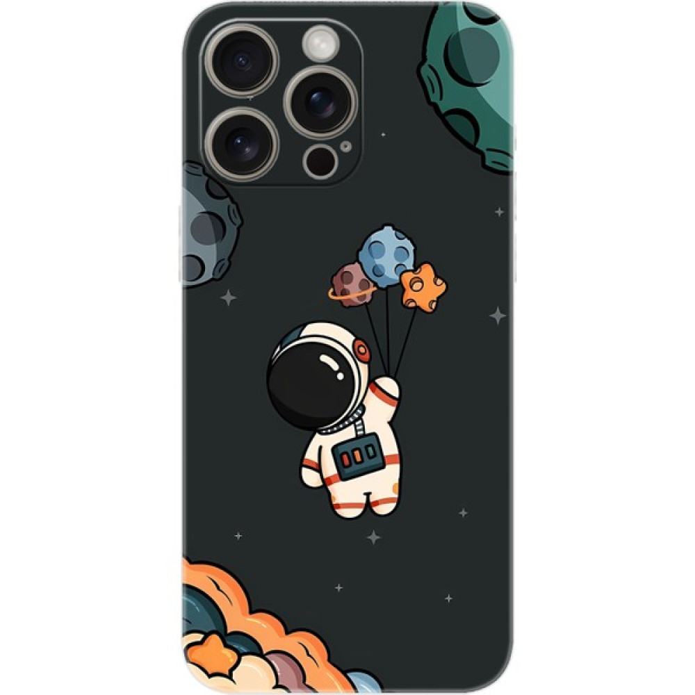 Ceppare Apple iPhone 15 Pro Max Kılıf Desen Baskılı Silikon Astronot STK:628 - Desenli Cep Telefonu Kılıfı Fiyatı